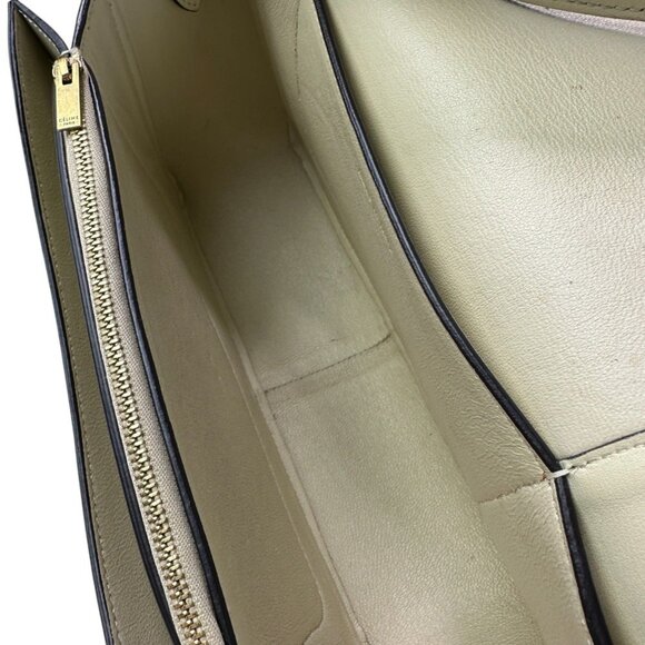 CELINE Gray Leather Shoulder Bag - Picture 6 of 16